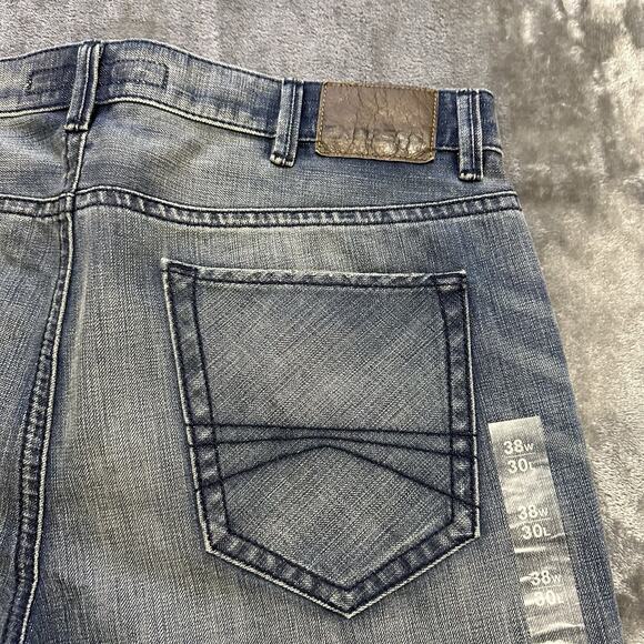 Express Jeans Mens 38x30 Blue Kingston Classic Fit Straight Leg Med Wash Denim - Picture 7 of 13